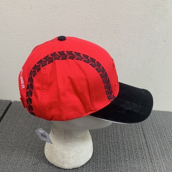 Stoops Freightliner Baseball Hat Cap Mens OSFA Red Black Tread Faux Suede Brim - Picture 9 of 16